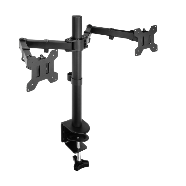 Full motion dual monitor arm, 13"-27″